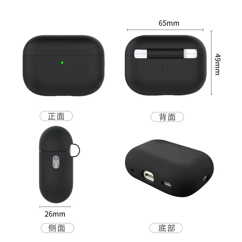 Funda de silicona suave para auriculares Airpods Pro 2 3 2025, tercera generación con cubierta de correa antipérdida para Air Pods Pro2 Pro3 Gen - imagen 2