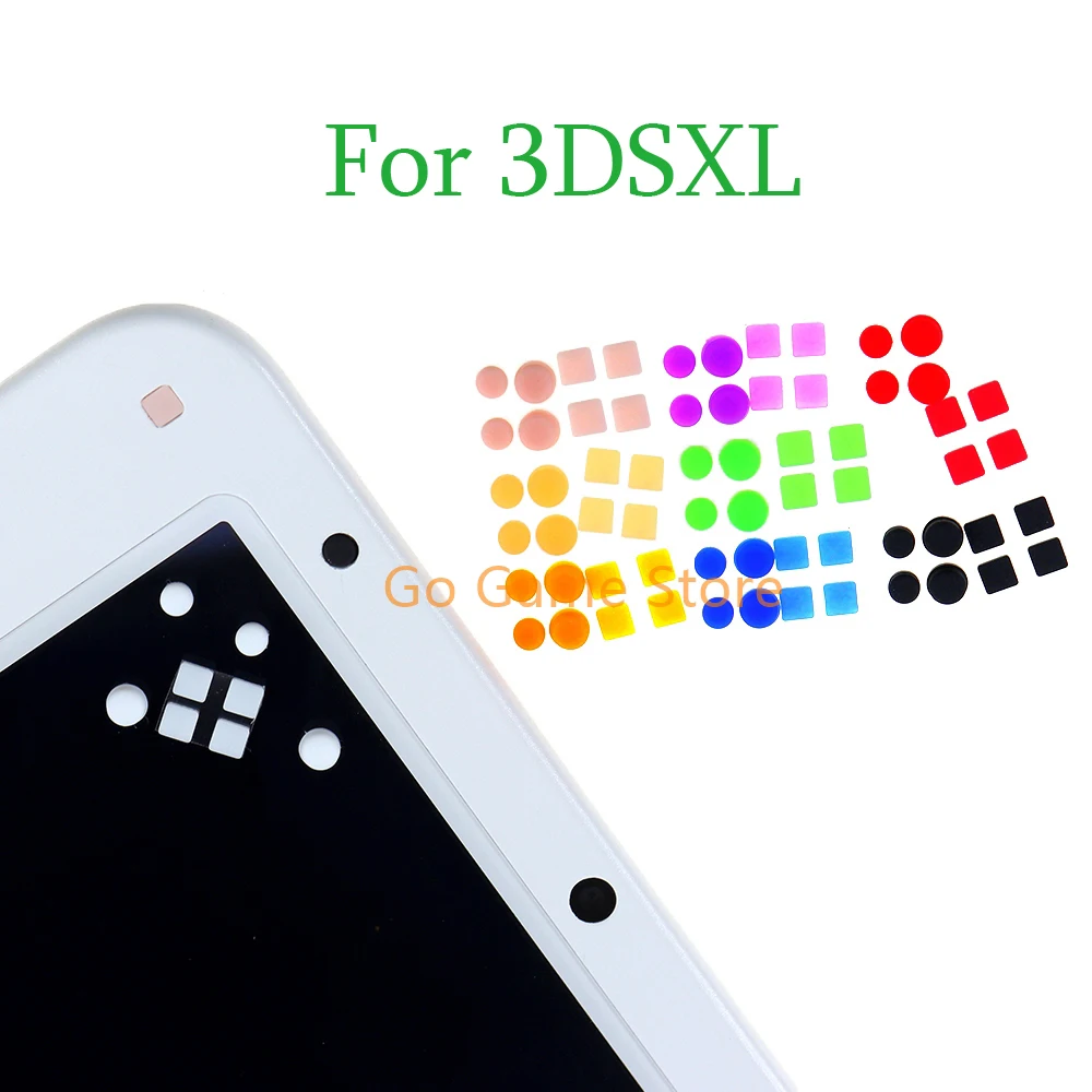 Juego de tapones de goma para tornillos, cubierta de goma para 3dsxl, 3dsll, tornillo superior e inferior, 30 juegos