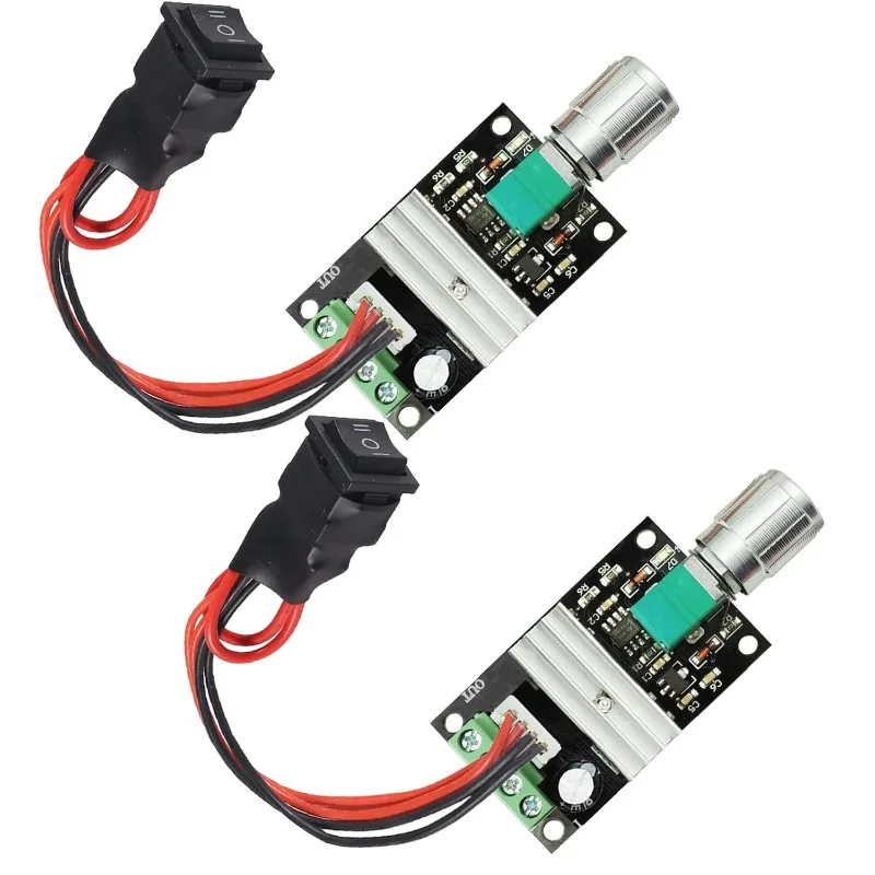 2 uds 6V 12V 24V 28V 80W PWM controlador de velocidad del Motor de CC 1203BB controlador de Motor de CC 3A controlador de Motor interruptor Reversible ajustable