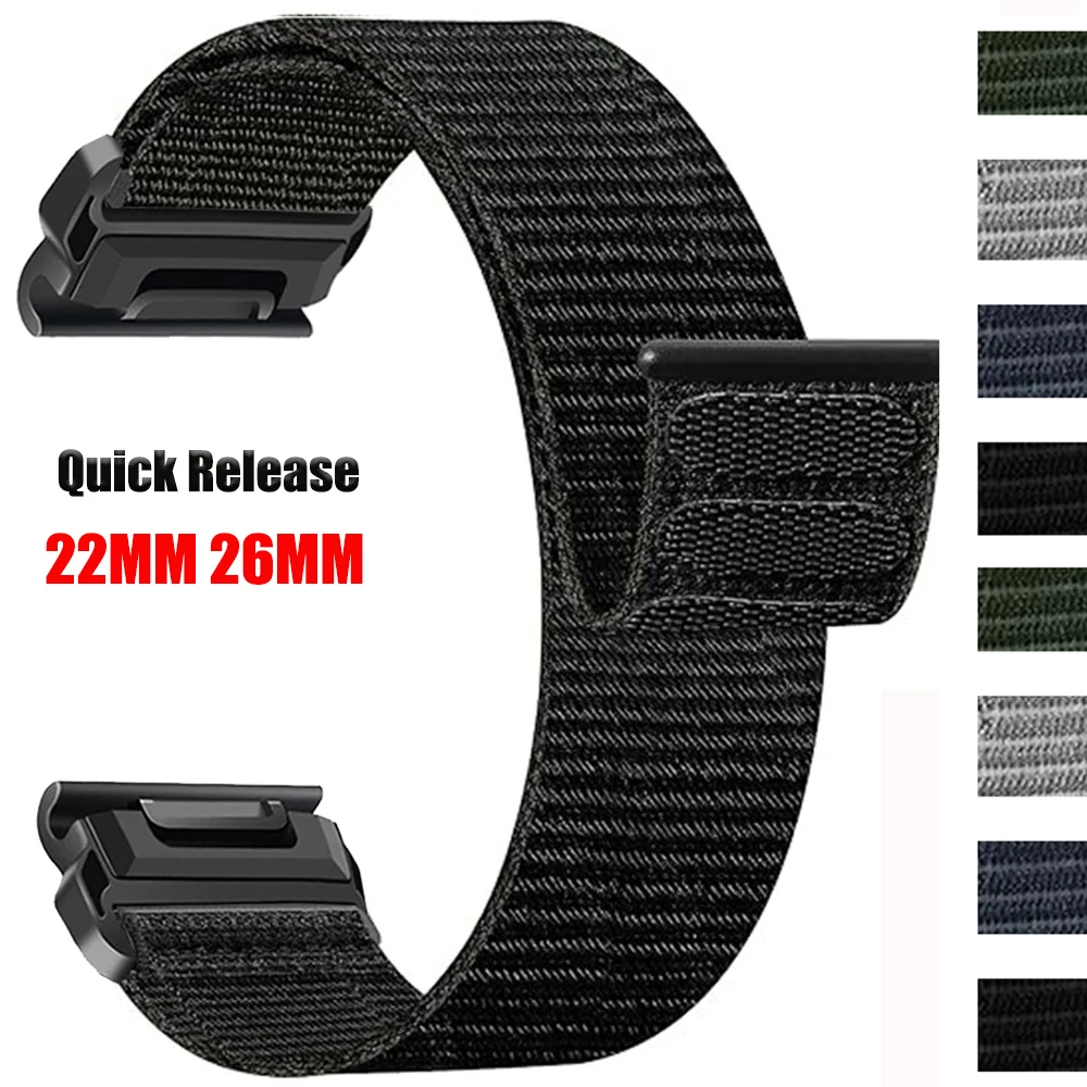 QuickFit 22 26mm nuevo diseño correa ultraligera de nailon para Garmin Fenix E 8 Pro 7X 7 6 6X/Epix Pro Gen 2 51/47mm correa de reloj Tactix8 - imagen 2