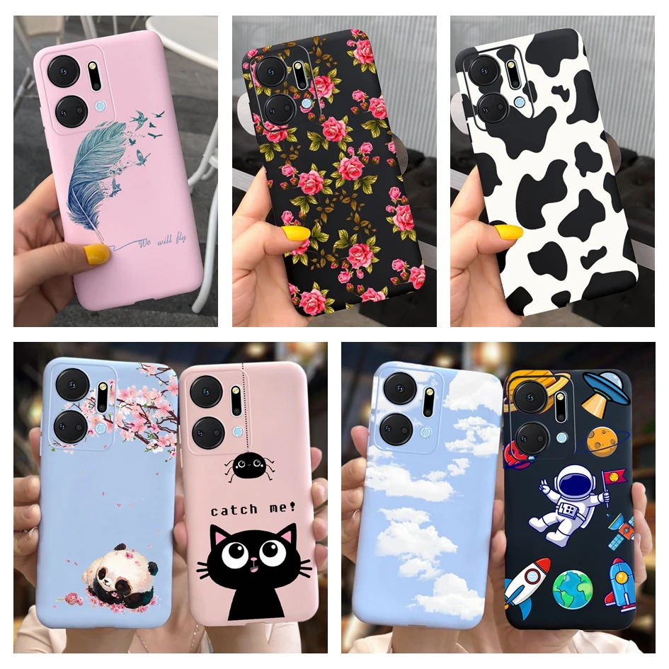 Para Honor X7a funda RKY-LX2 encantador Panda fundas de teléfono suaves para Honor X7 CMA-LX2 CMA-LX1 CMA-LX3 contraportada en HonorX7a 2023 Fundas