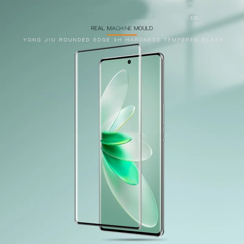 Vidrio templado 9H para Vivo V25 Pro V27 Pro Protector de pantalla curvo 3D para VIVO V25Pro V27Pro vidrio Protector de cubierta completa - imagen 5