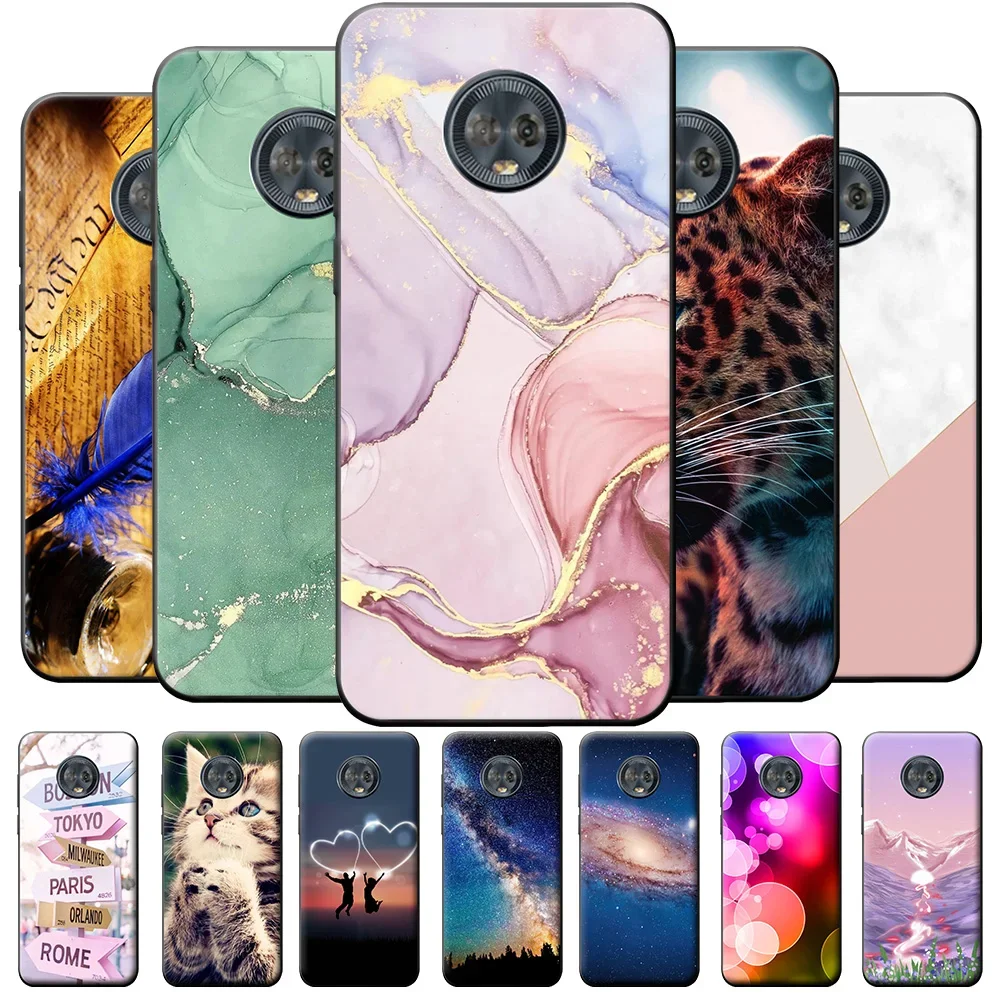 Para Motorola Moto G6 G6 Plus funda de silicona mate para Moto G6 Play moda TPU cubierta protectora trasera para MotoG6 carcasa de parachoques