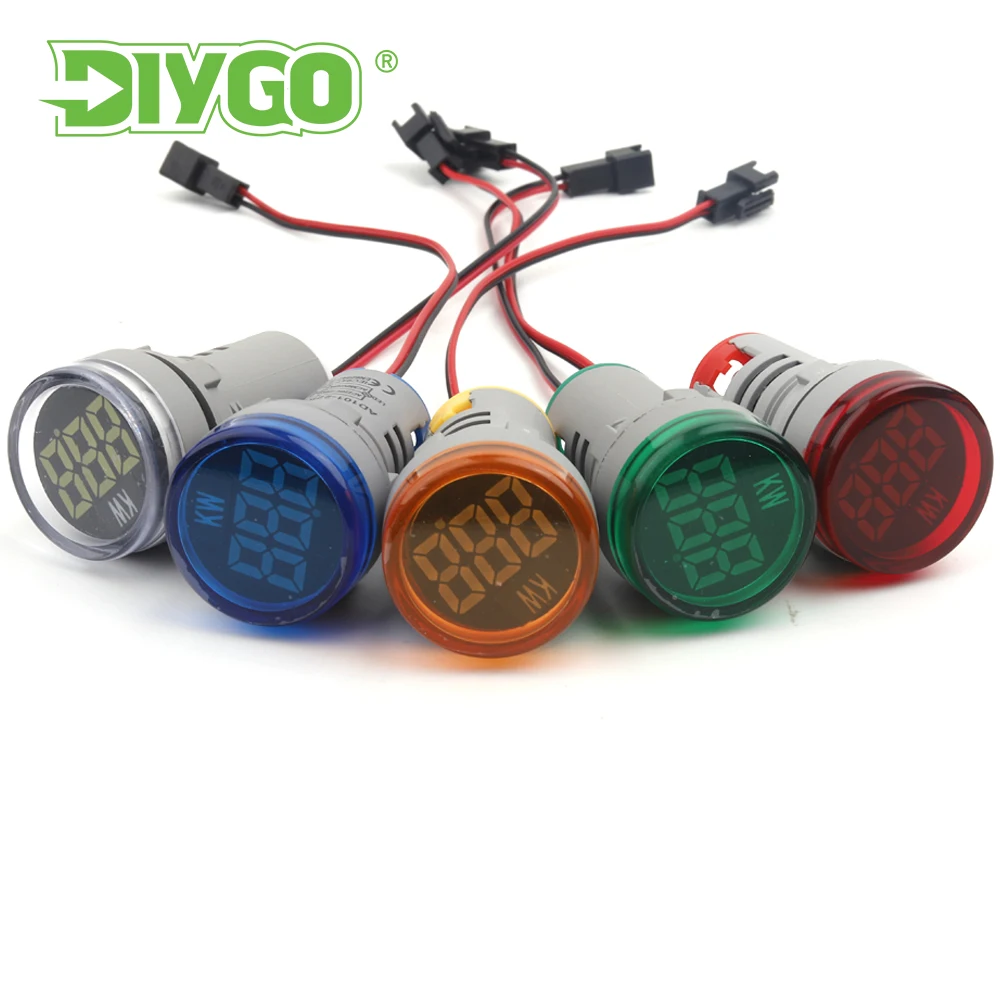 Medidor de potencia con pantalla Digital AD101-22KW de 22mm, Mini indicador Led, nuevo medidor de potencia AC220V-380V Max.26KW-Max.45KW