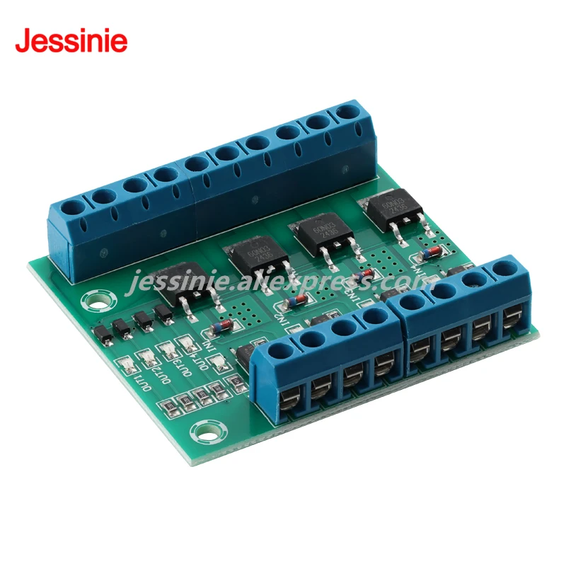 MOS FET F5305S 60N03 controlador de interruptor de disparo de pulso de 4 canales entrada PWM constante para Motor LED aislamiento optoacoplador de 4 vías DC DIY - imagen 3