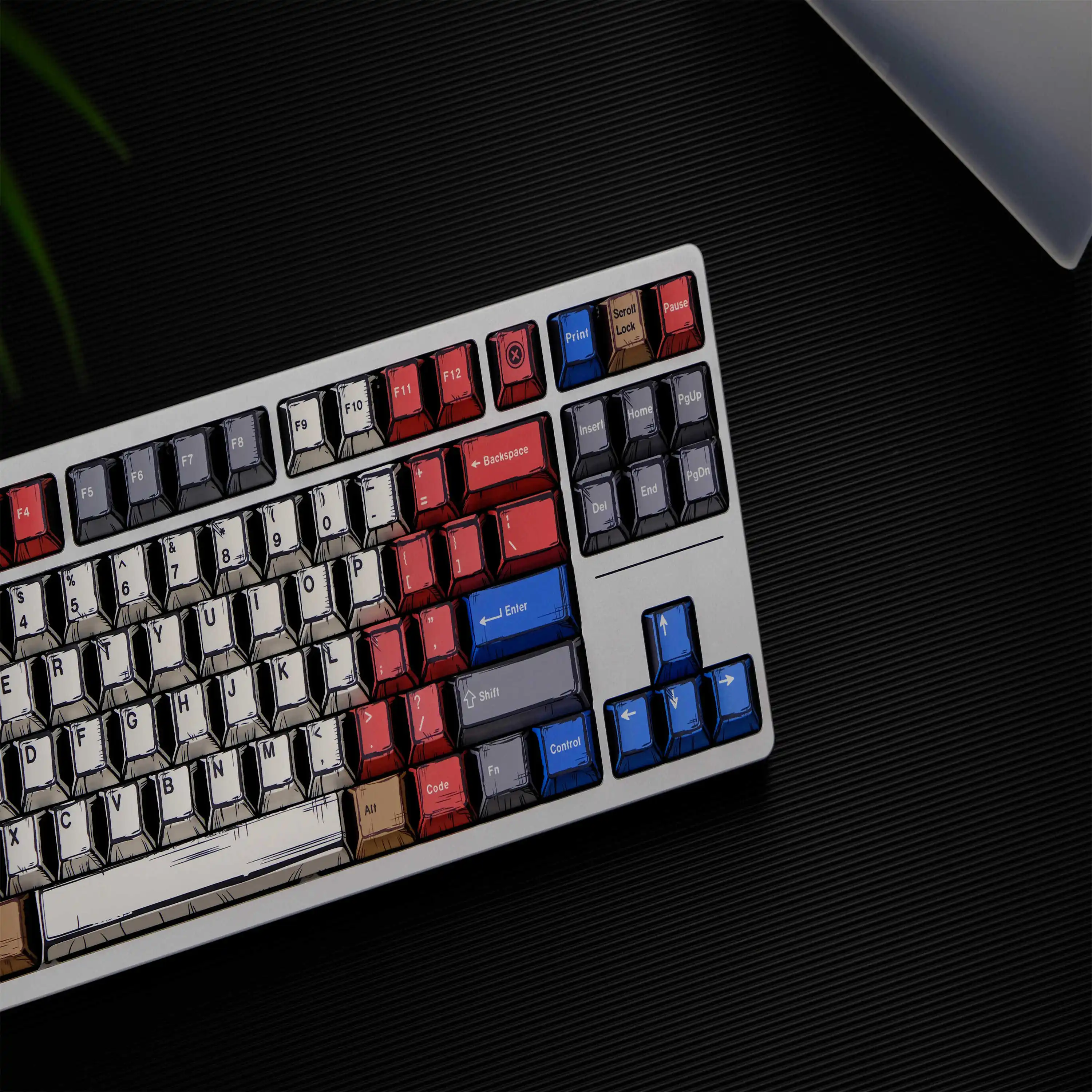 Juego de teclas con tema de cien lámparas, 150 teclas PBT, tapa de teclado estilo Manga personalizada, perfil de cereza, teclas para juegos para teclado mecánico - imagen 4