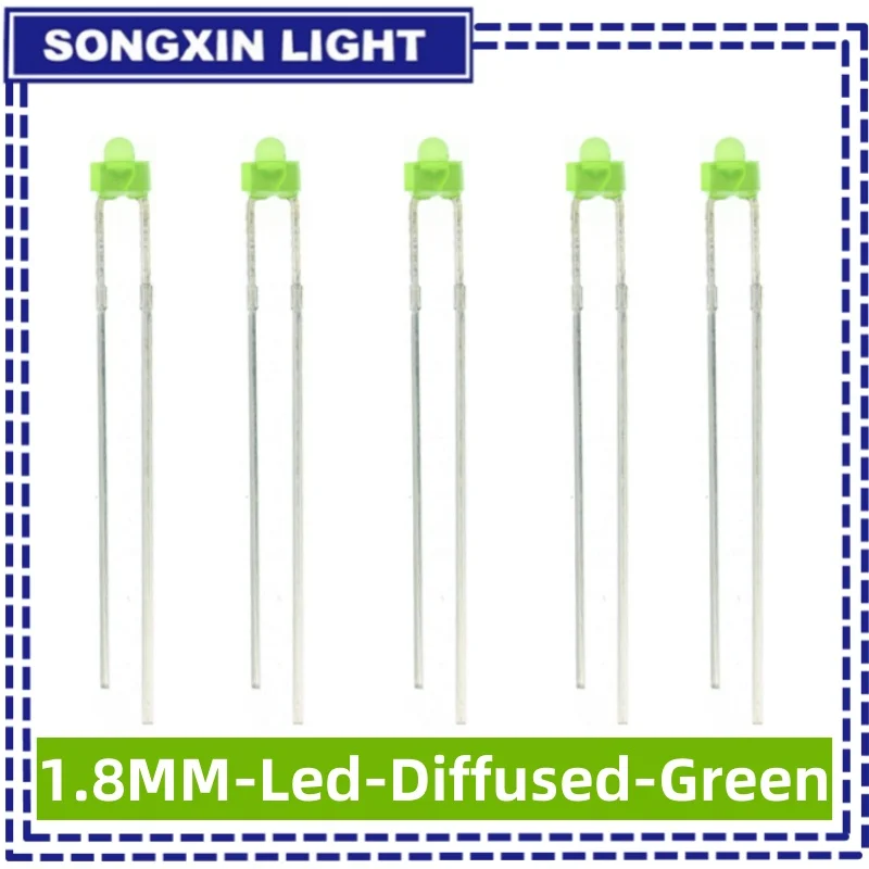 Kit surtido de diodos de luz LED difusa, componentes verde, azul, blanco, amarillo y rojo, bricolaje, nuevo y Original, 100mm, lote de 1,8 unidades - imagen 3