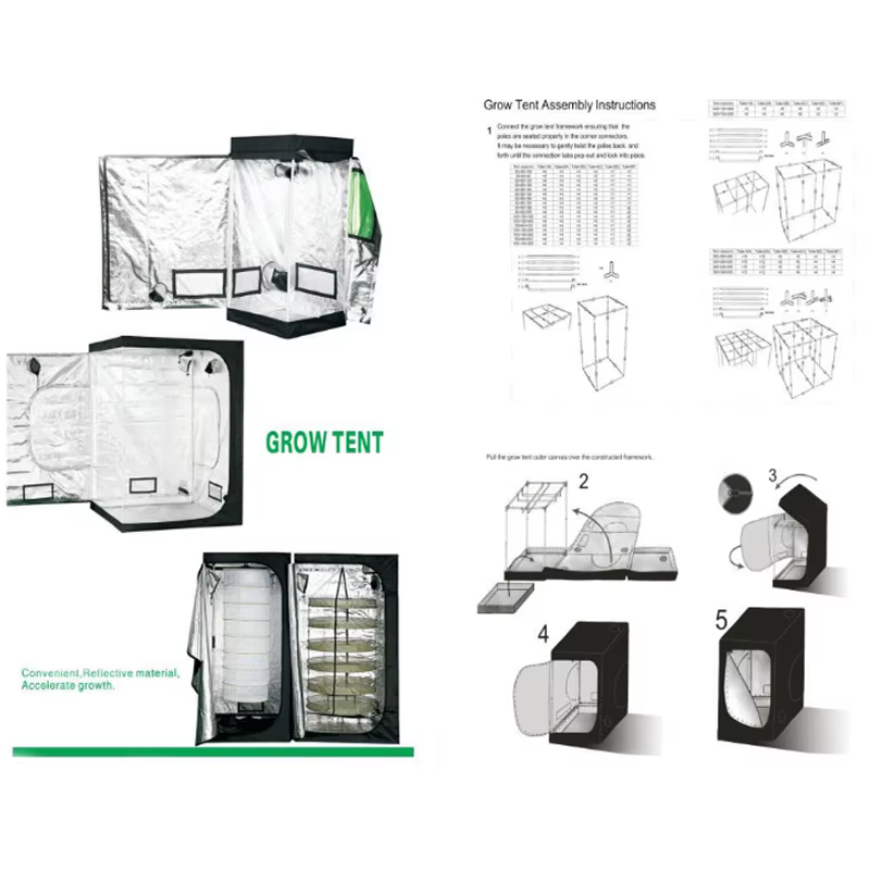 Tienda de Cultivo LED para interiores, caja de cultivo hidropónico, lámpara de luz para invernadero, phyto - imagen 5