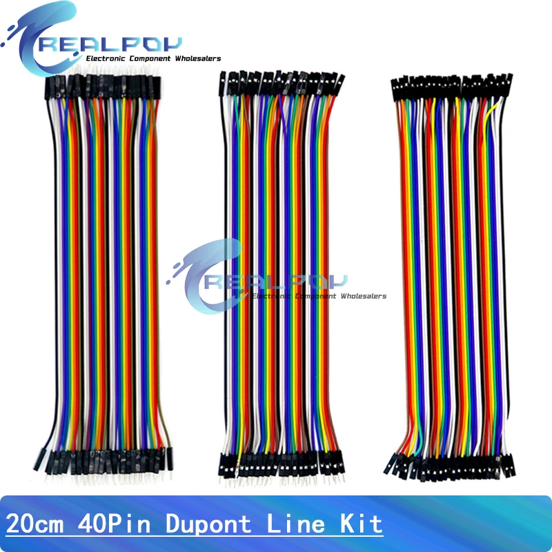 Cable de puente Dupont de 40 pines macho a macho hembra a hembra macho a hembra 10cm 20cm 30cm para KIT de bricolaje Arduino - imagen 4
