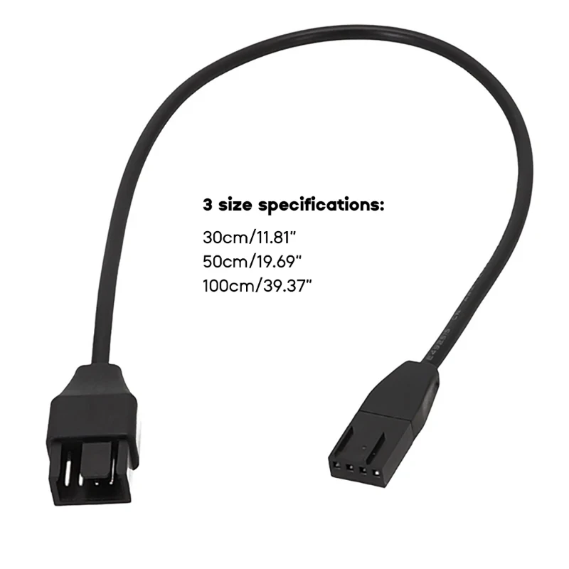 896F 30 50 100 ventilador refrigeración ordenador PWM Control temperatura Cable extensión 4 pines con - imagen 3