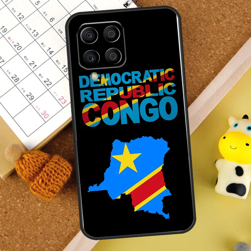 Funda con bandera de la República Democrática del Congo para Samsung Galaxy M15 M35 M55 M33 M21 M31 M16 M36 M56 M53 M13 M12 M32 M52 M14 M34 M54 - imagen 3