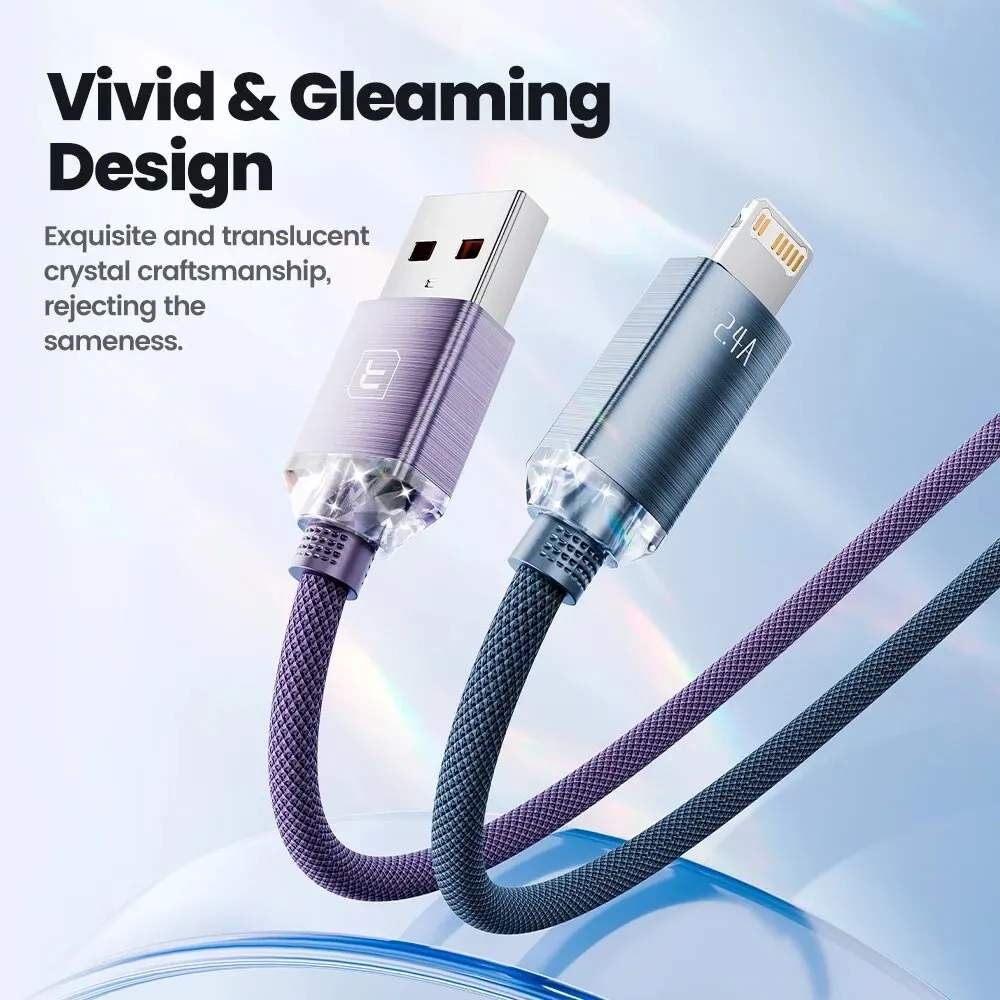 Toocki Cable USB para iPhone 14 13 12 Pro Max 2.4A Cable de carga rápida Cable de datos para iPhone 8 7 6 5 Plus AirPods - imagen 3