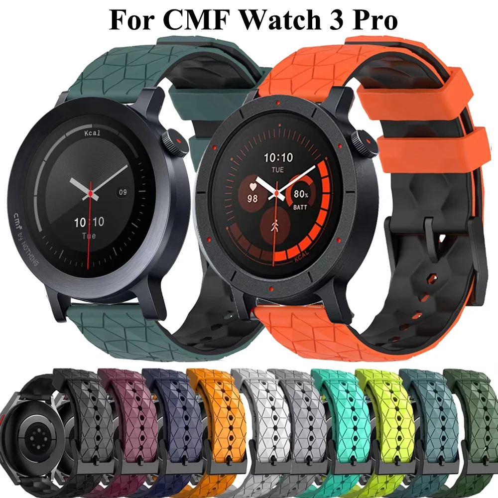 Para CMF Watch Pro 3 Correa de silicona pulsera deportiva Correa para CMF por para CMF por Nothing Watch Pro 2/1, accesorios de pulsera de 22mm