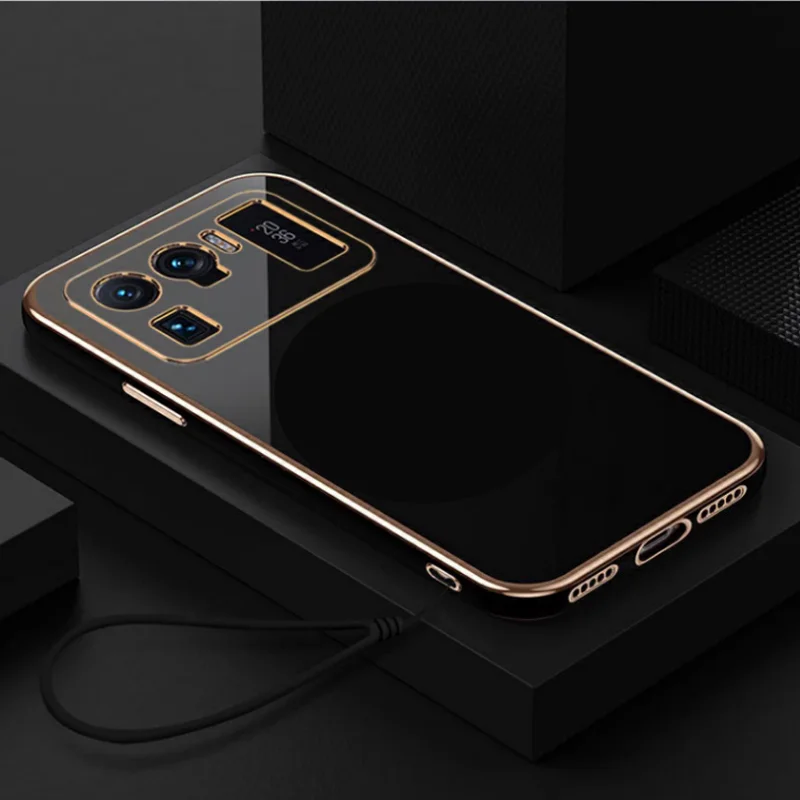 Para Xiaomi Mi 11Ultra funda XiaoMi 11 Ultra funda de teléfono M2102K1G M2102K1C funda de lujo chapada a prueba de golpes contraportada - imagen 4