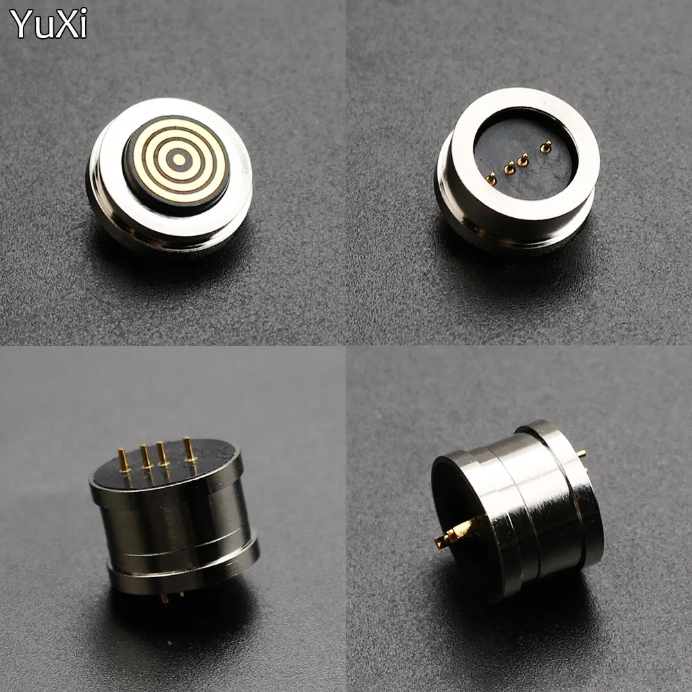 Conector Pogo de succión de imán de CC redondo, luz de riel inteligente LED, Conector de Control de luz de carga magnética, 4 pines, 5a