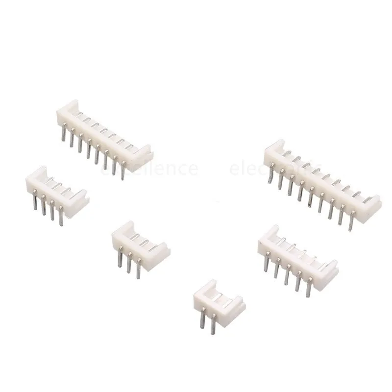 Conector de cable a cable EH2.5, Conector de cabeza de Pin recto/curvo con espaciado de 2,5mm, carcasa/Terminal 2P, 3P, 4P, 5P, 6P, 7P, 8P, 50 piezas - imagen 4