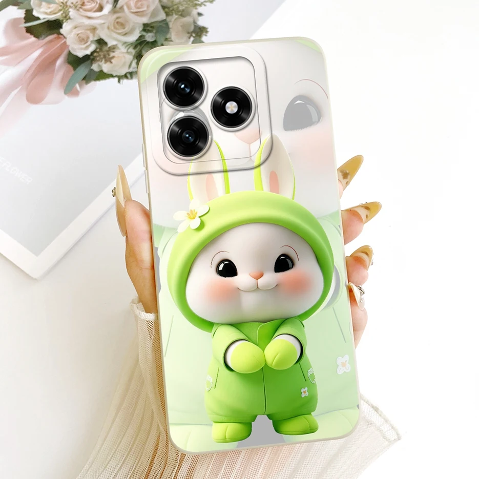 Para Honor X5C Plus funda NLA-LX1 lindo conejo perro cubierta de dibujos animados 6,74 ''funda de teléfono mate de TPU suave para Honor X5C HonorX5C Plus Shell - imagen 3