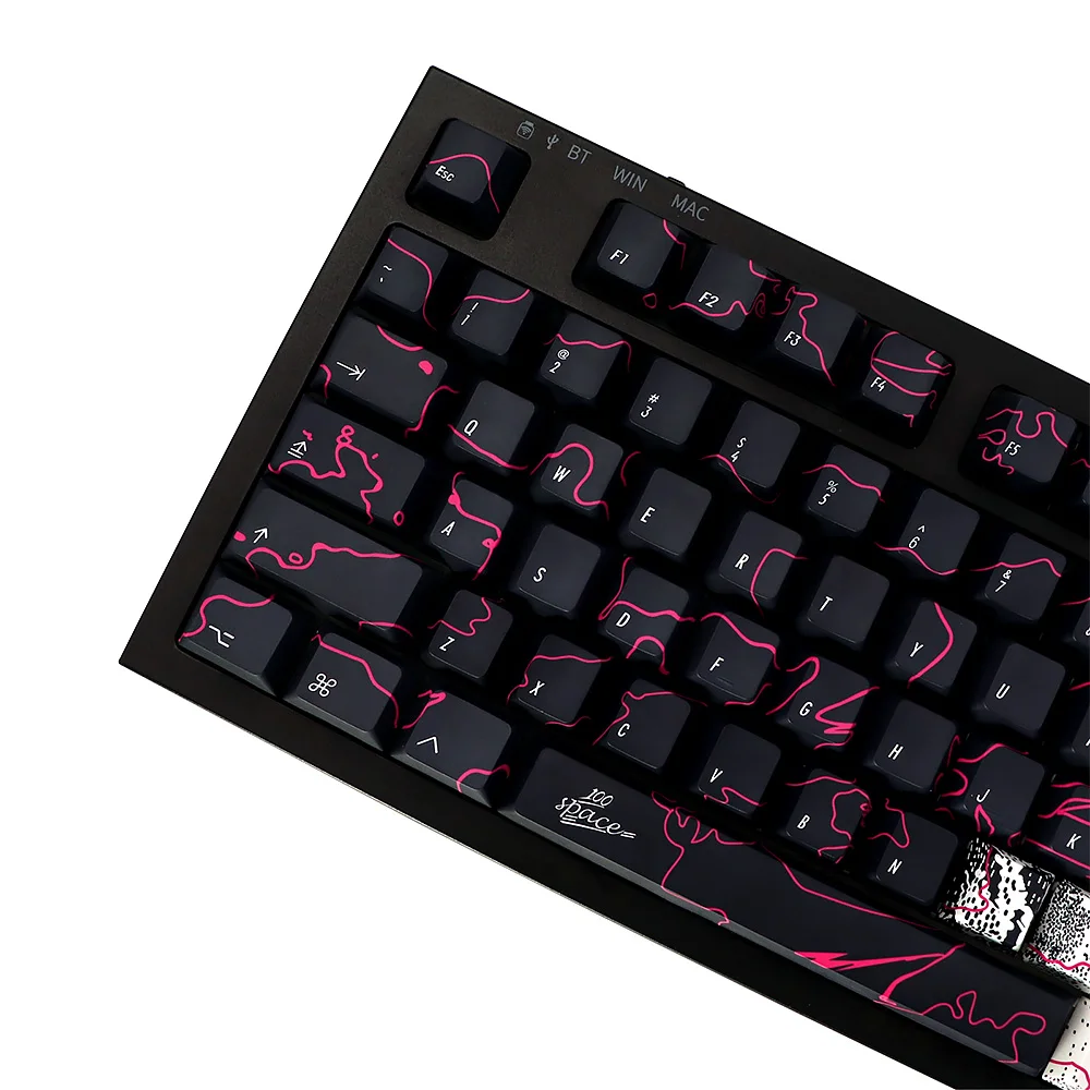 Juego de teclas de Graffiti, teclas pbt de perfil Cherry mx para switch Logitech G610 K70 GMMK gk61 96 gmk, teclas iso - imagen 3