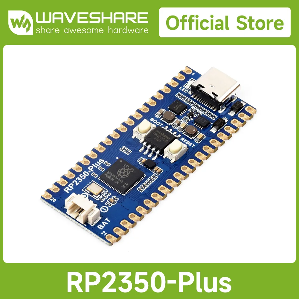 Placa de desarrollo Waveshare RP2350-Plus, una placa MCU tipo Pico de bajo costo y de alto rendimiento basada en Raspberry Pi RP2350A de doble núcleo - imagen 2