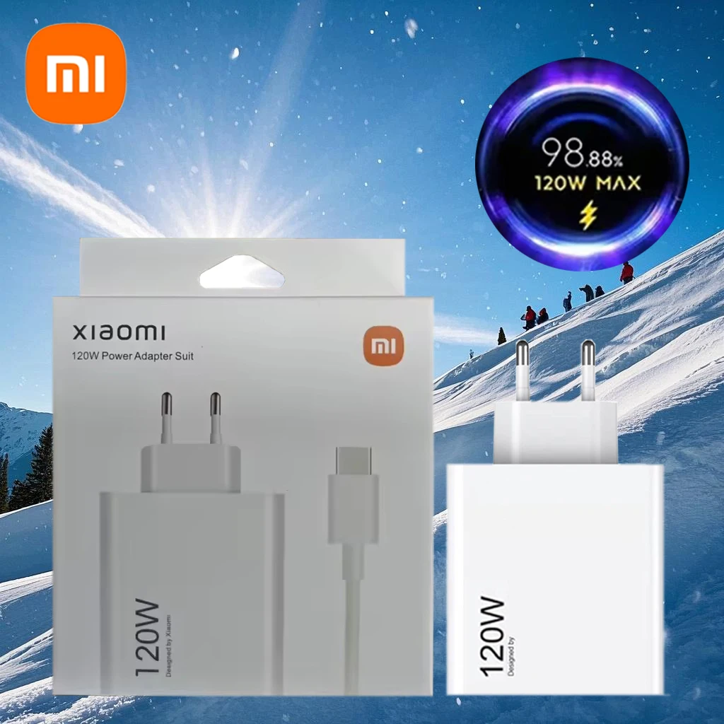 Xiaomi-cargador Turbo de 120W, adaptador de carga hiper rápida para Redmi 12C Note 11-14 Pro Plus Mi 15/14/13/11T POCO F6/F7/X7 Pro