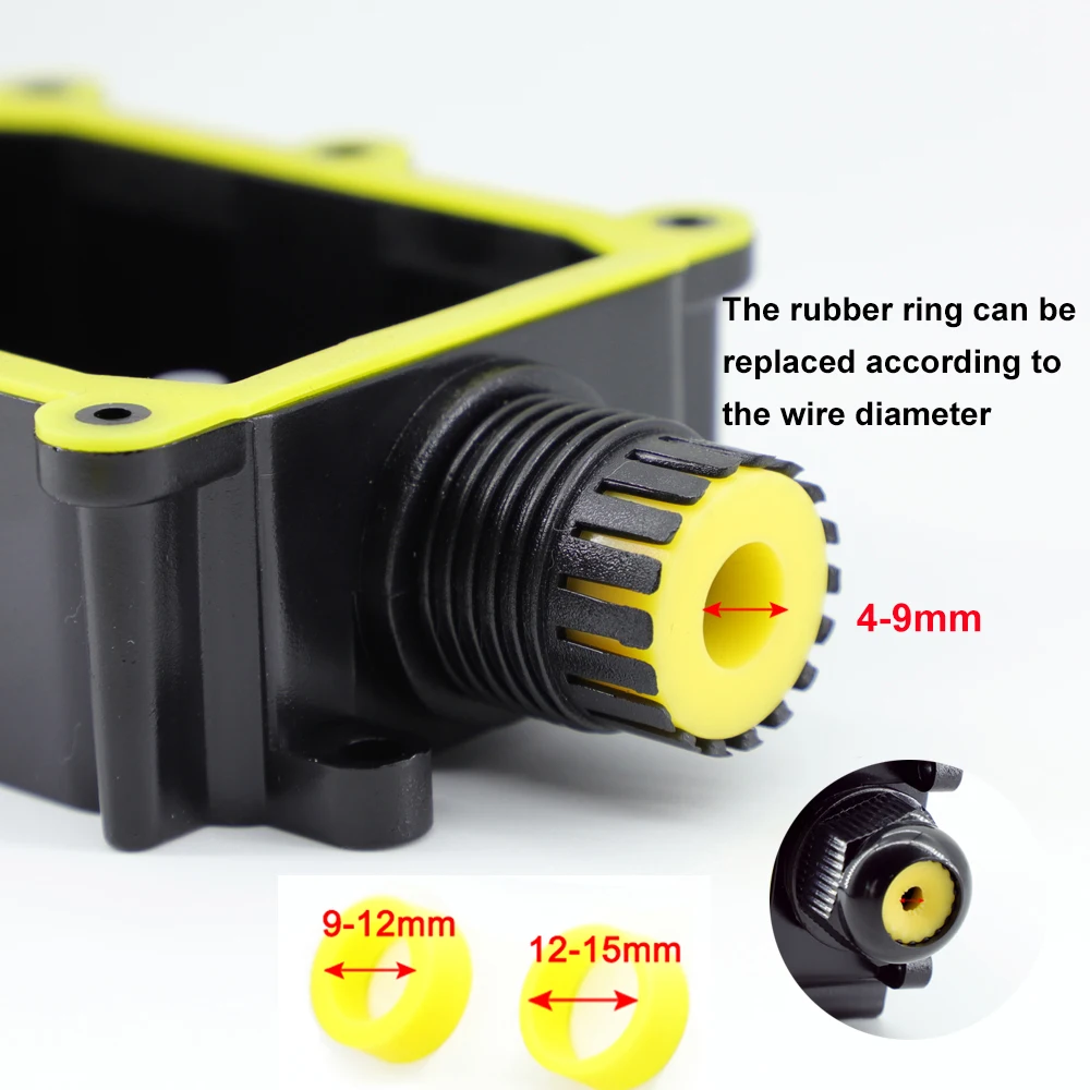 Caja de conexiones impermeable IP68, bloque de carcasa eléctrica de 2/3 vías, protección de línea de conexión de Cable para accesorios de cableado, 1 Uds. - imagen 2