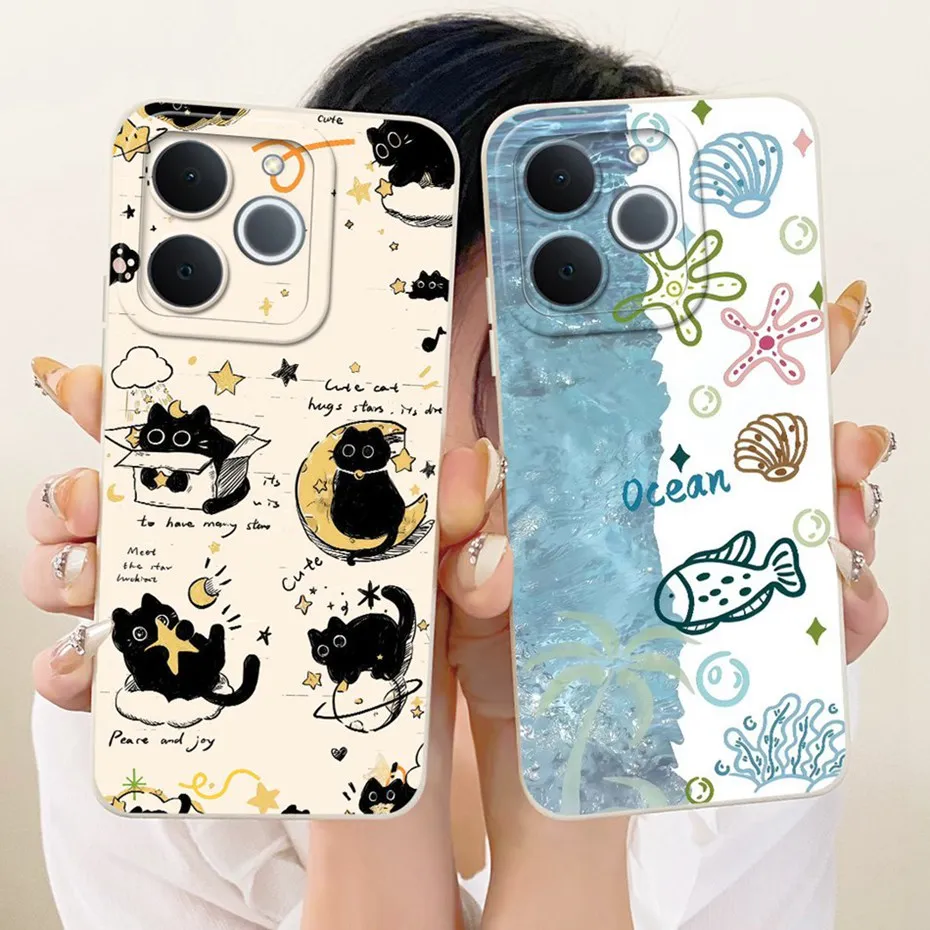 Funda de teléfono con estampado bonito para Realme Note 70 70T, fundas de silicona suave a prueba de golpes para Realme Note70 Note70T, fundas para parachoques - imagen 2