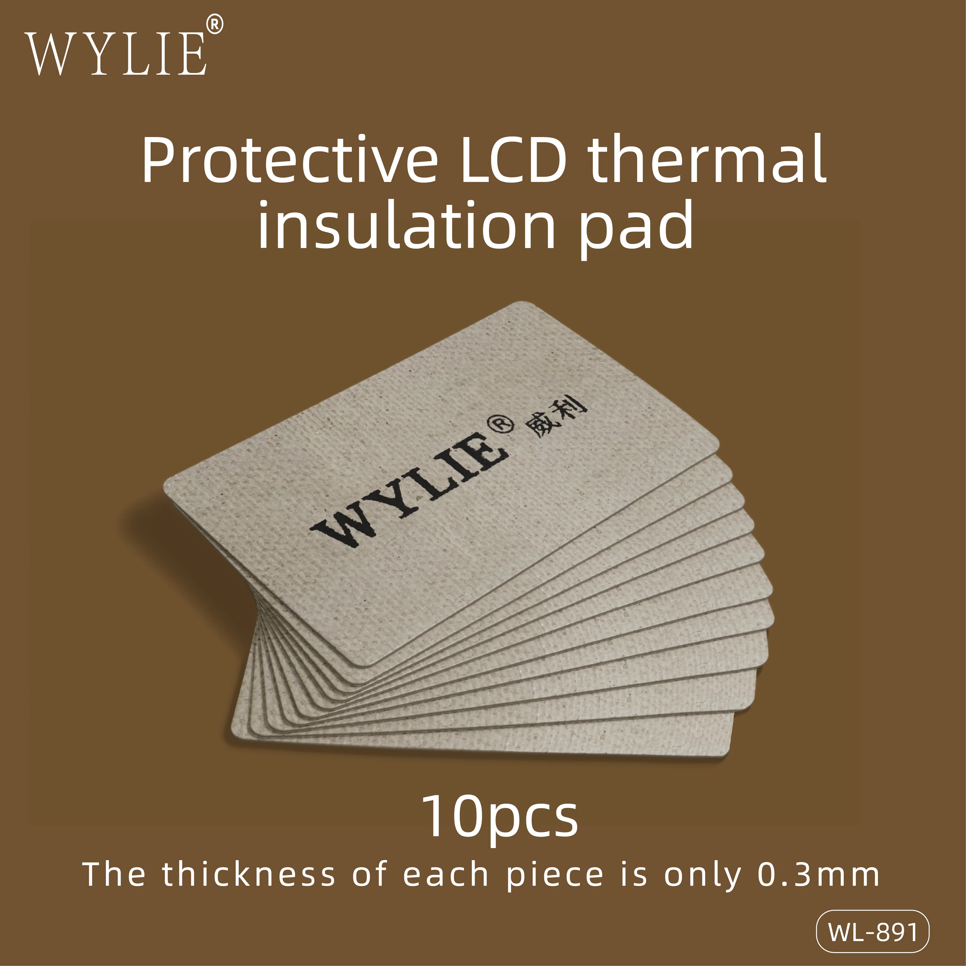WYLIE WL-891 almohadilla protectora de aislamiento térmico LCD de 0,3mm 10 Uds para reparación de teléfonos móviles protección de pantalla herramienta de transplantación IC - imagen 3