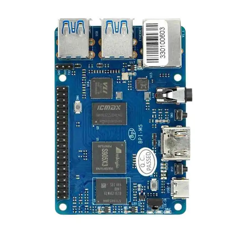 Banana Pi BPI-M5 con diseño de chip Amlogic S905x3 16G eMMC, alto rendimiento como 4B compatible con Raspberry Pi tamaño 3B - imagen 2