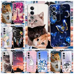 Funda Suave Oppo A80 5G con Diseño de Gato Mariposa