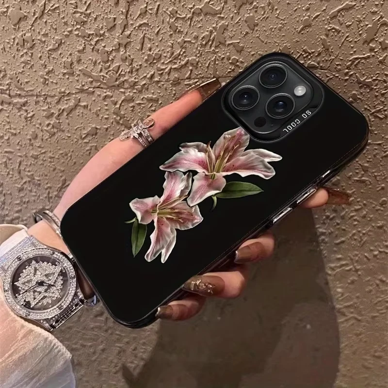Hermosas flores de lirio Funda de teléfono para Samsung Galaxy S25 Ultra S24 S23 S22 S21 Plus S20 FE A55 A54 A35 A15 Funda trasera - imagen 4