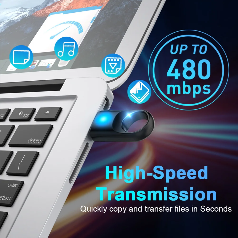 Adaptador de tarjeta de memoria Flash Hub adaptador de lector de tarjetas de memoria USB 3,0 de alta velocidad para TF SD PC ordenador portátil - imagen 3