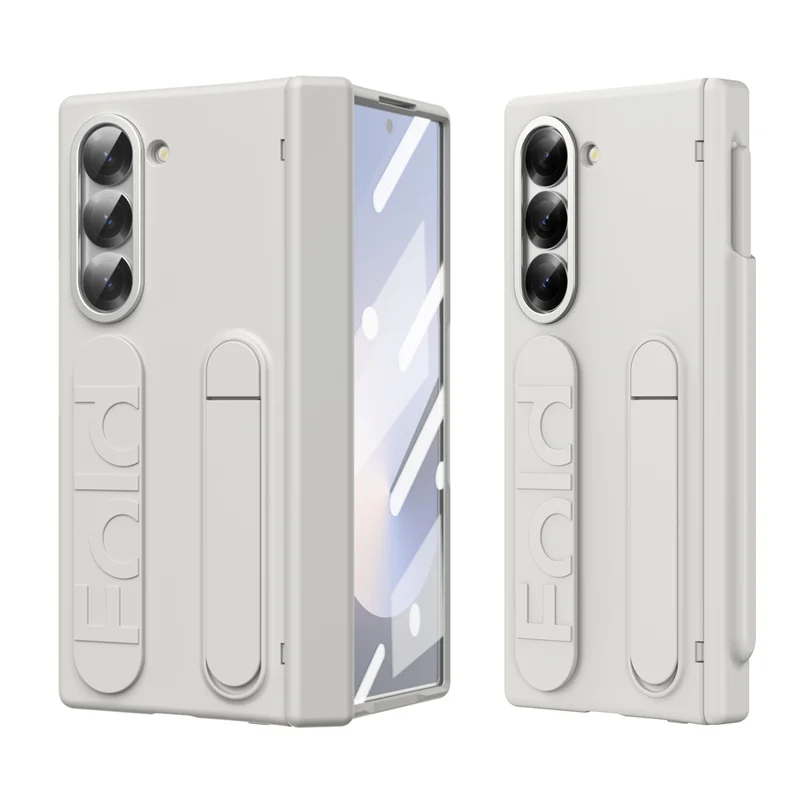 Funda de teléfono con bisagra y soporte para pulsera, funda protectora de pantalla para Samsung Galaxy Z Fold 7 6 5 4 3 con ranura para bolígrafo y S