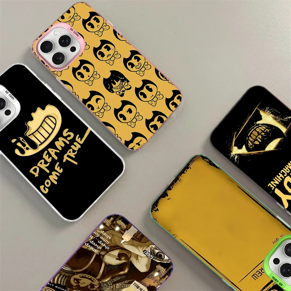 Juego clásico B-Bendy y la i-ink M-Machine funda de teléfono para IPhone 16 15 14 13 12 11 Pro Max X XR XSMAX 8 7 Plus