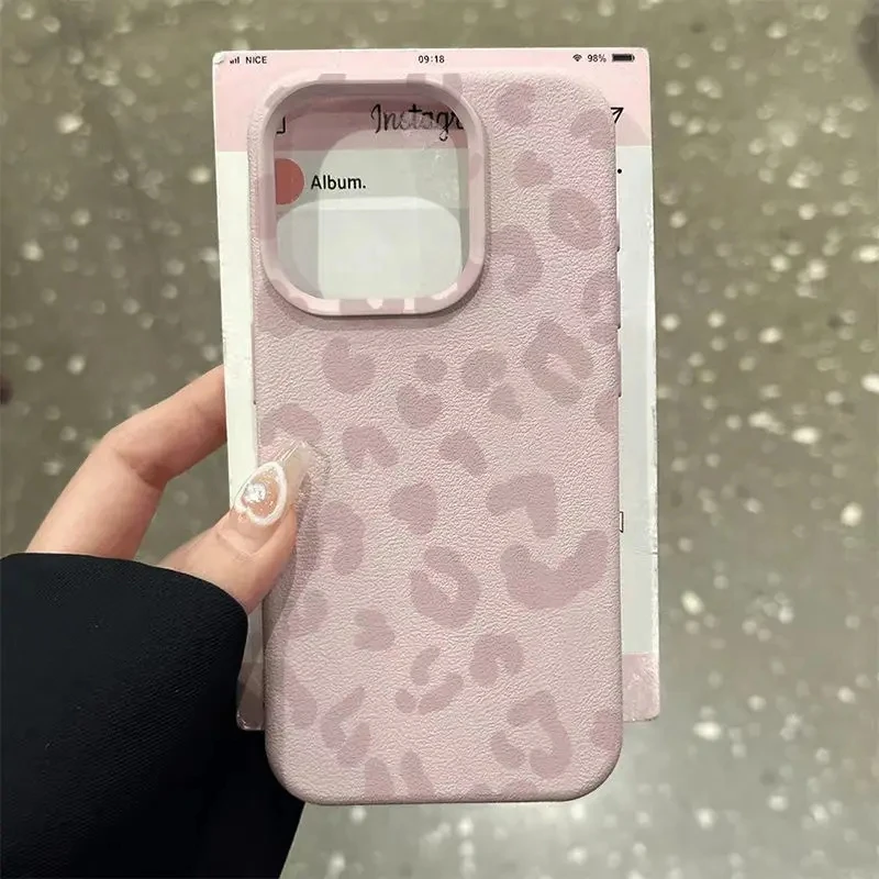 Funda de teléfono de silicona con estampado de leopardo rosa para Xiaomi Poco F7 Pro 5G F6 F5 X6 X5 X3 X7 M6 Pro, funda de parachoques a prueba de golpes