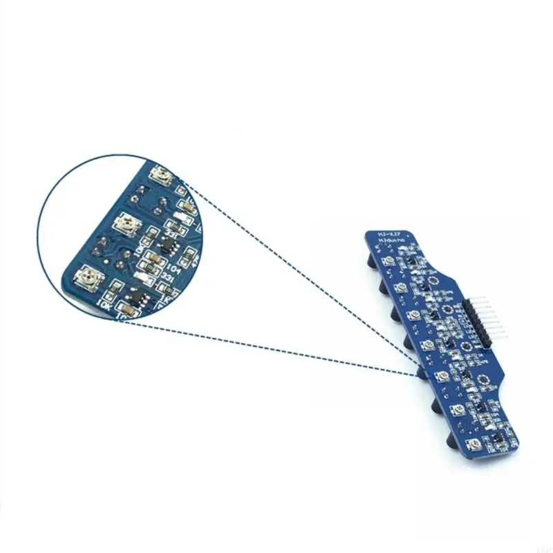 Módulo sensores seguimiento línea 7 canales R53C para robótica, automatización aprendizaje STEM - imagen 3