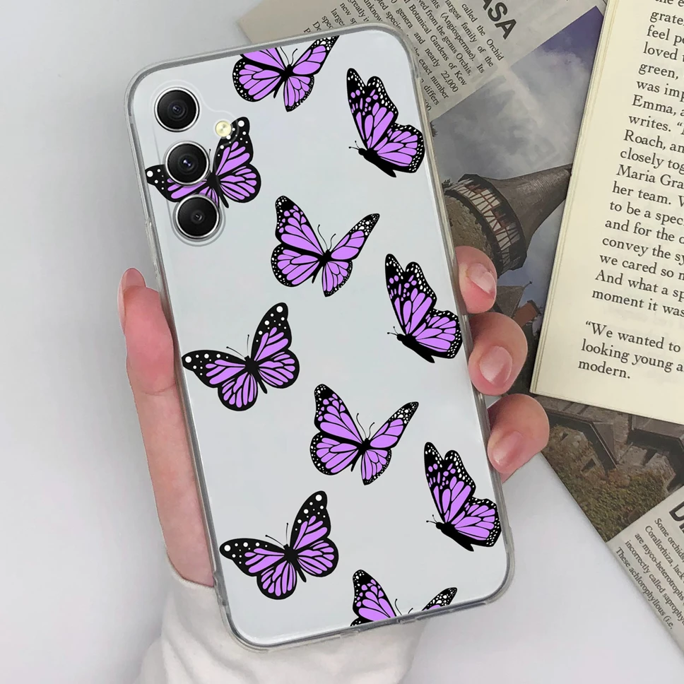 Funda de silicona suave para Samsung Galaxy A55 A35 5G, carcasa de TPU transparente con corazón bonito, a la moda, SamsungA35 SamsungA55 - imagen 5