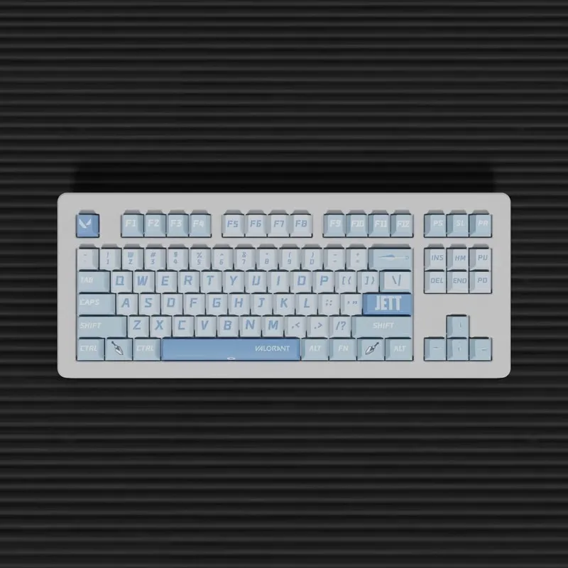 GMK azul-blanco 140 + teclas PBT Dye Subbed Key Caps Cherry Profile Keycap con 2.25U 2.75U 3U 7U Barra espaciadora ISO Enter - imagen 2