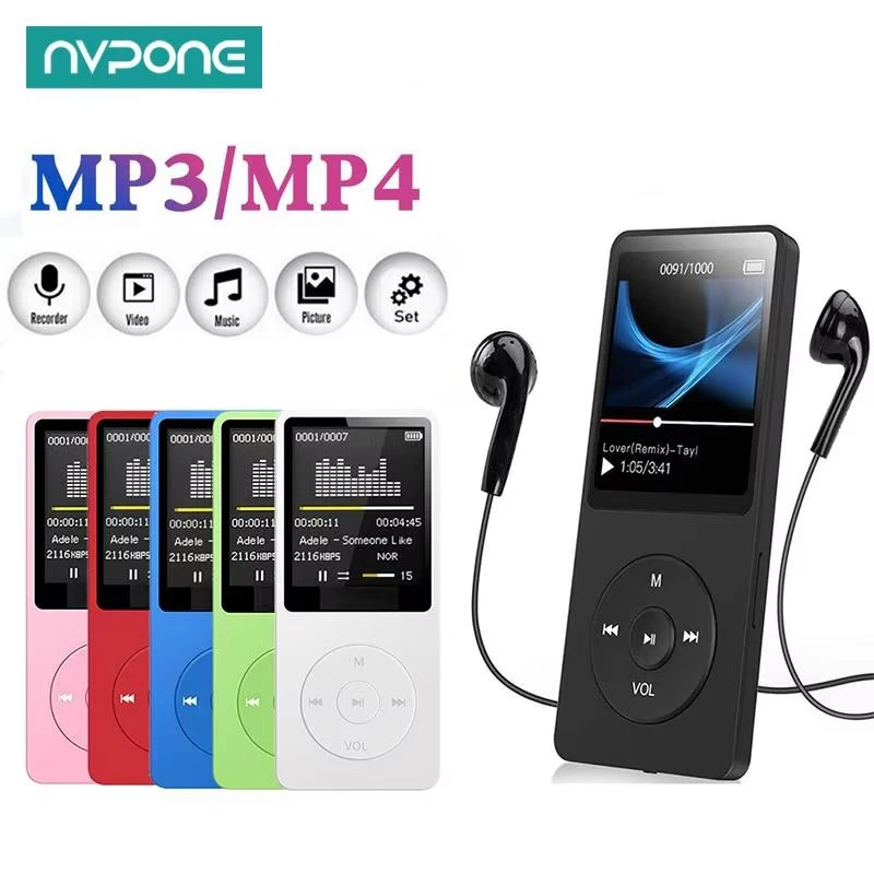 Reproductor de MP3 portátil, carga USB, pantalla Digital, medios, sin pérdidas, portátil, bolsillo, deportes, correr, caminar, reproducción de música