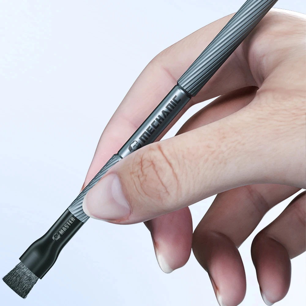 MECHANIC Master-cepillo de acero para reparación de placa base, herramienta de cepillo de acero para eliminación de pegamento de Chip de CPU PCB, almohadilla IC de limpieza - imagen 5