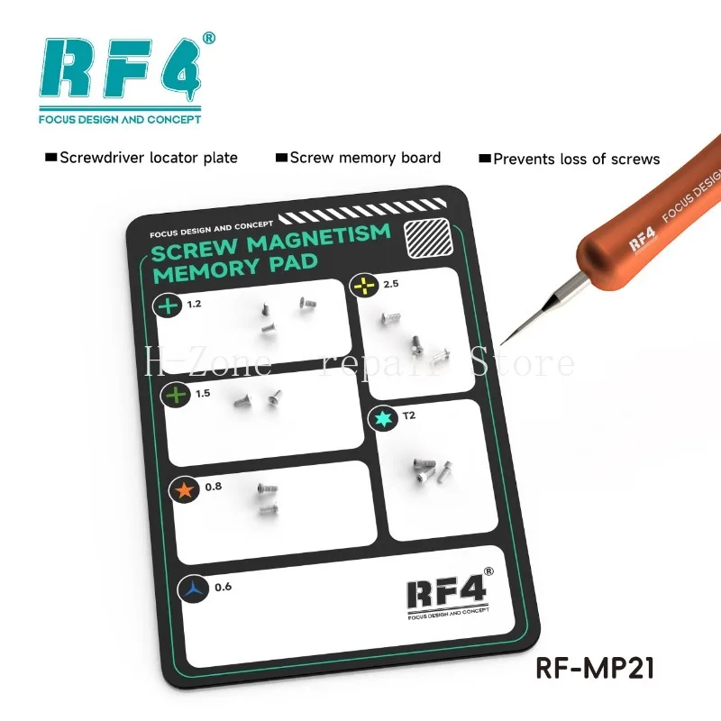 Tapete de trabajo de almacenamiento magnético suave con tornillo RF4 RF-MP21 para herramienta de almohadilla de almacenamiento de tornillos de reparación de teléfonos móviles, ordenadores y tabletas