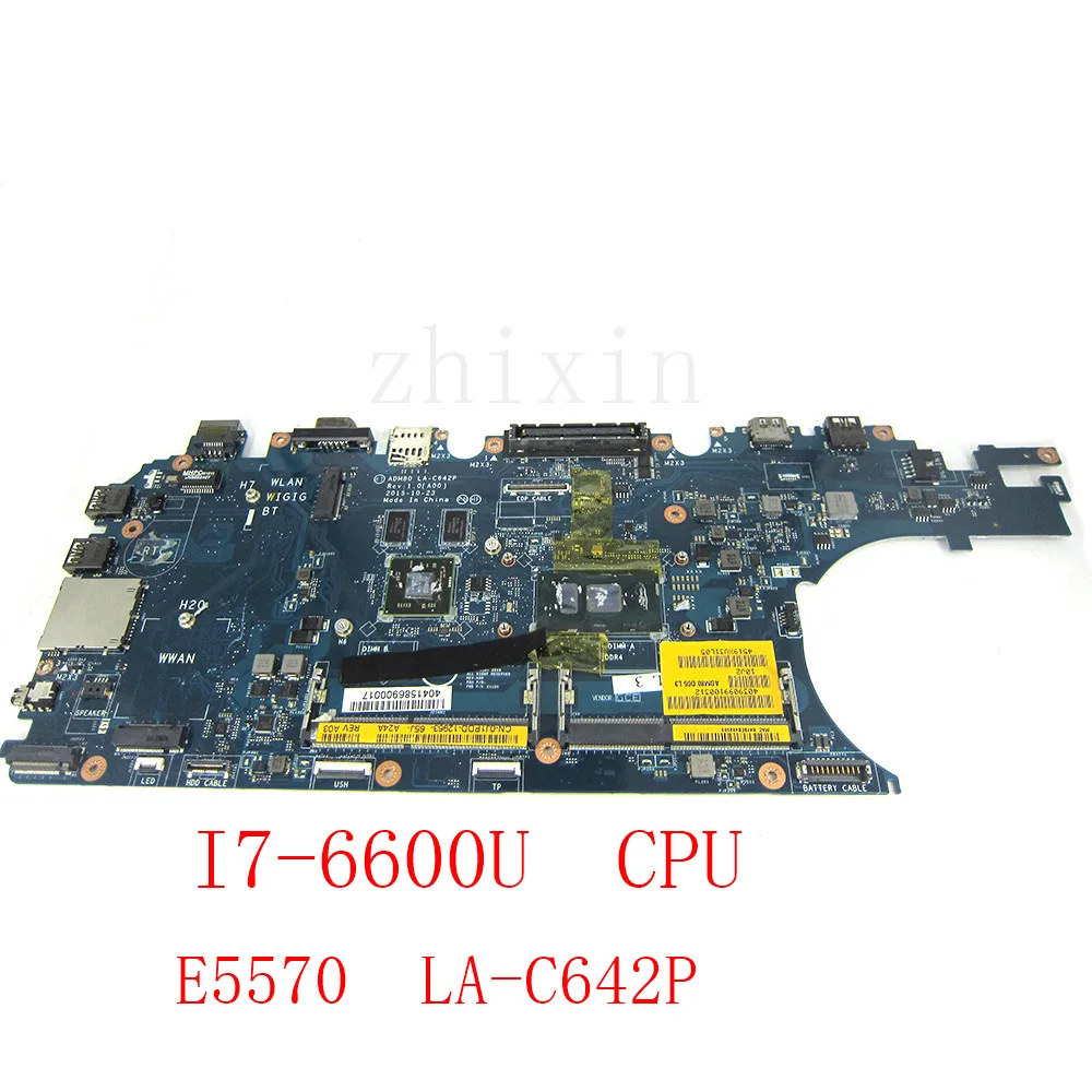Para Dell Latitude E5570 placa base de computadora portátil I7-6600U CPU R7 M360 DDR4 CN-0J1PDD 0J1PDD J1PDD LA-C642P ADP80 - imagen 2