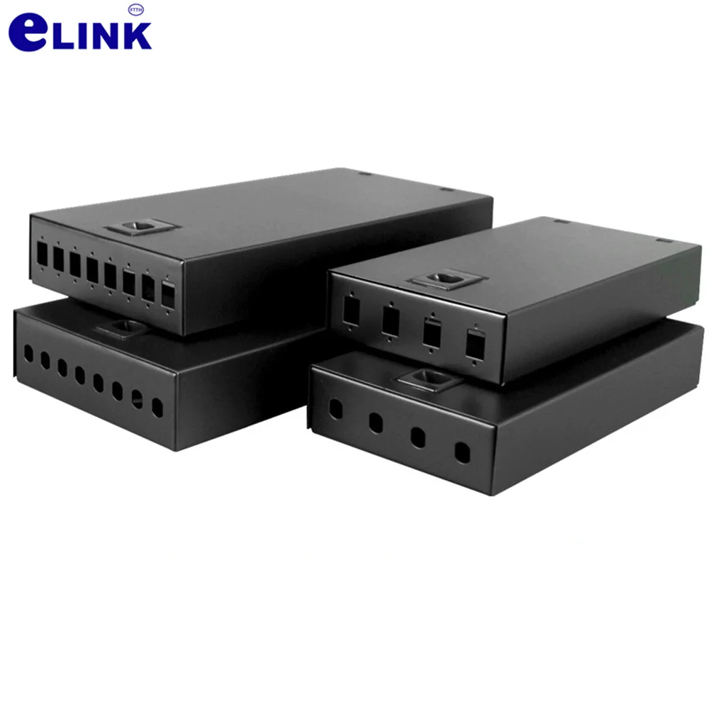 Caja de terminales de fibra óptica, caja vacía gruesa de 2/4/6/8 puertos LC SC FC ST, coletas de caja de fusión multimodo monomodo totalmente equipadas - imagen 3