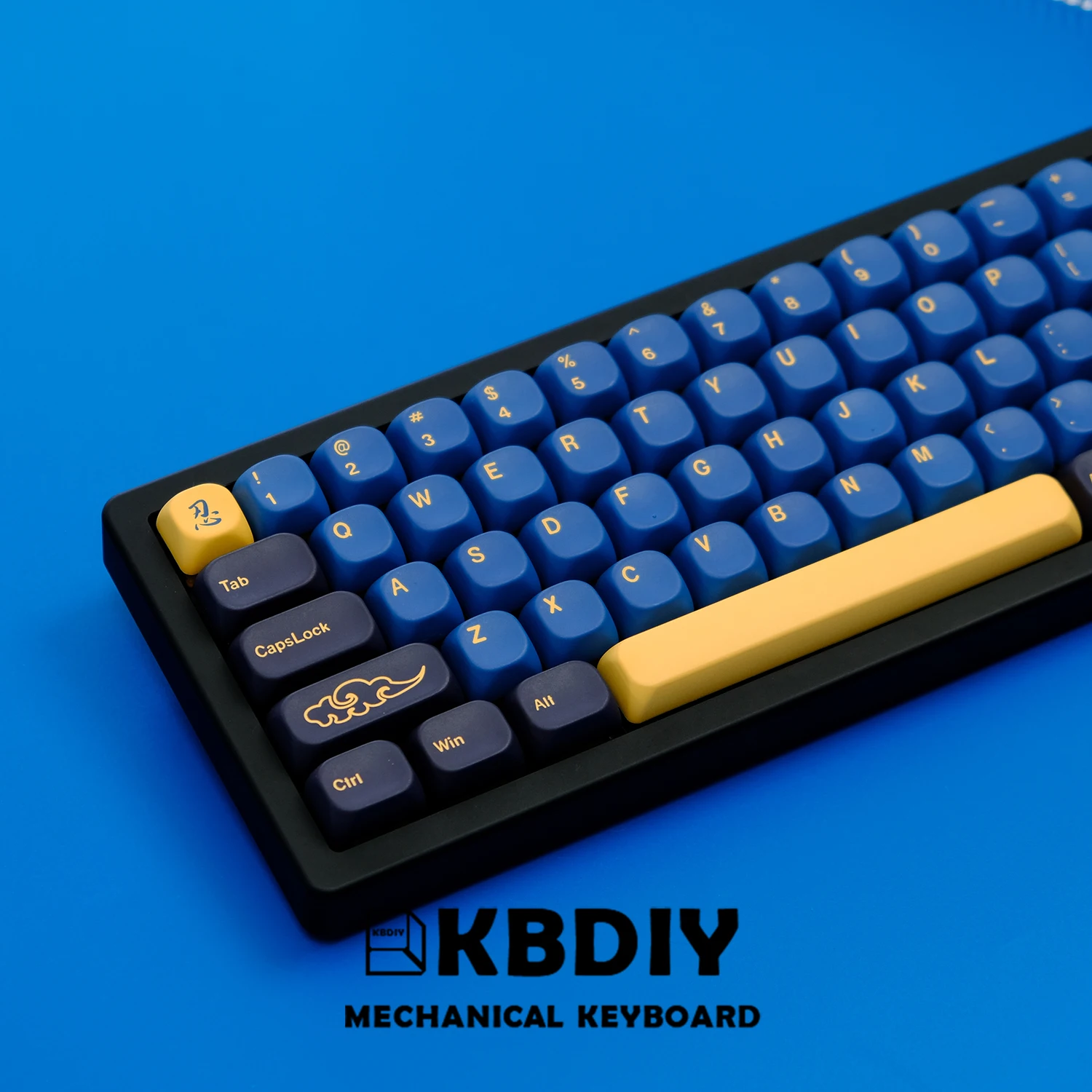 KBDiy KOA Keycaps para teclado mecánico Gaming GMK Blue Samurai Keycap Set PBT personalizado 130 teclas para interruptores MX de cinco lados - imagen 5