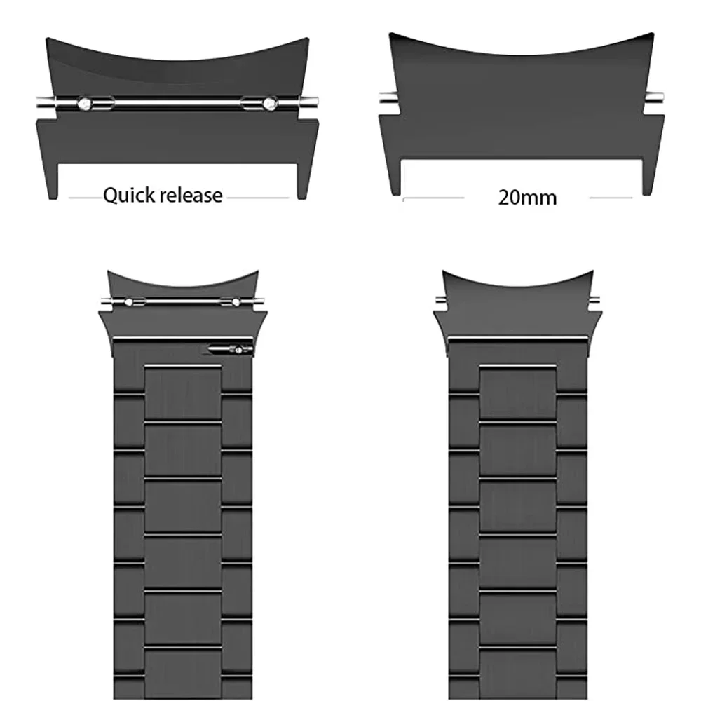 Conector de Metal para Samsung Galaxy Watch7 4 Correa 5 40mm 44mm 6 clásico 47mm 43mm adaptador de acero inoxidable 5 Pro 45mm Accesorios - imagen 4