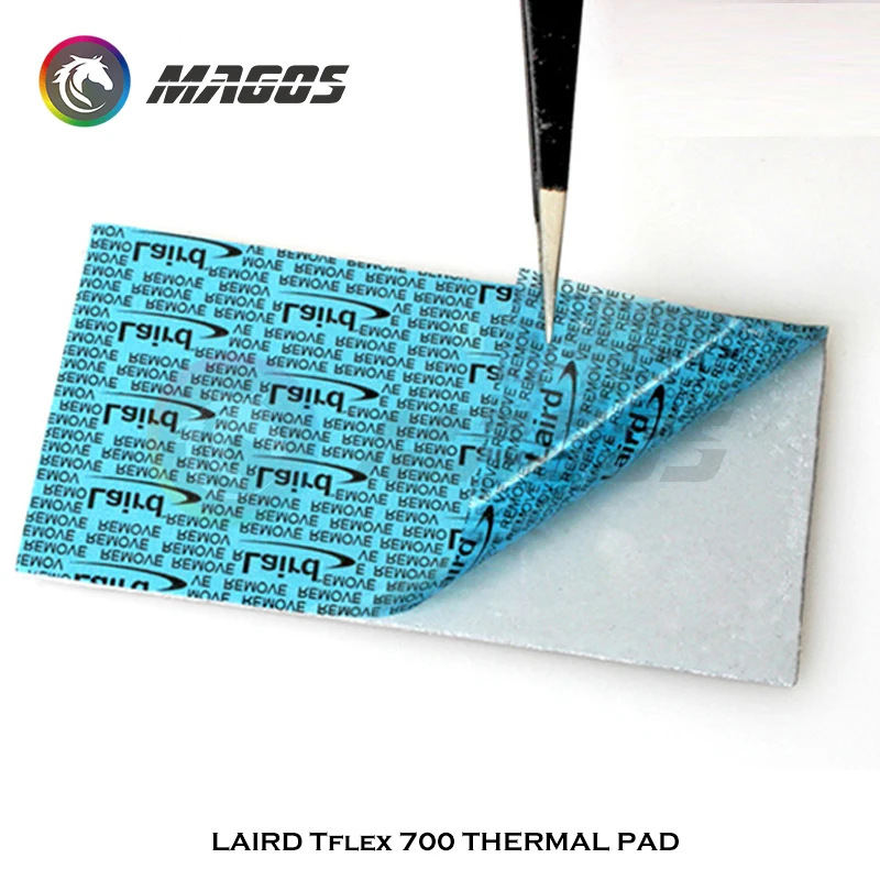 LAIRD Tflex 700 5W/mK GPU CPU RAM SSD disipador de calor almohadilla de silicona conductora de refrigeración 40*80mm/100*100mm almohadilla térmica de alta calidad - imagen 4