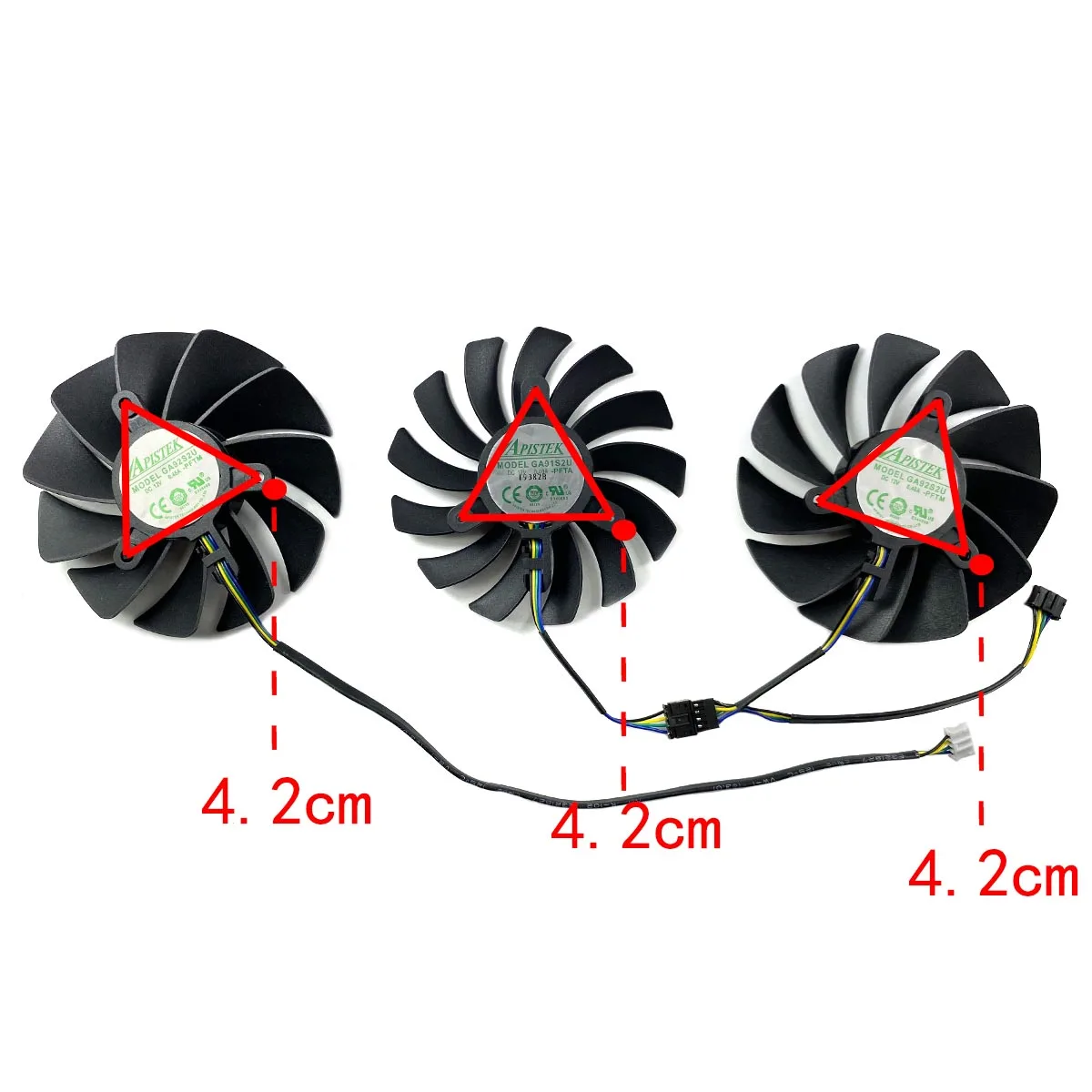 Nuevo para ZOTAC GeForce RTX3070ti 3080 3080ti 3090 PGF OC ventilador de repuesto para tarjeta gráfica GA91S2U/GA92S2U - imagen 3
