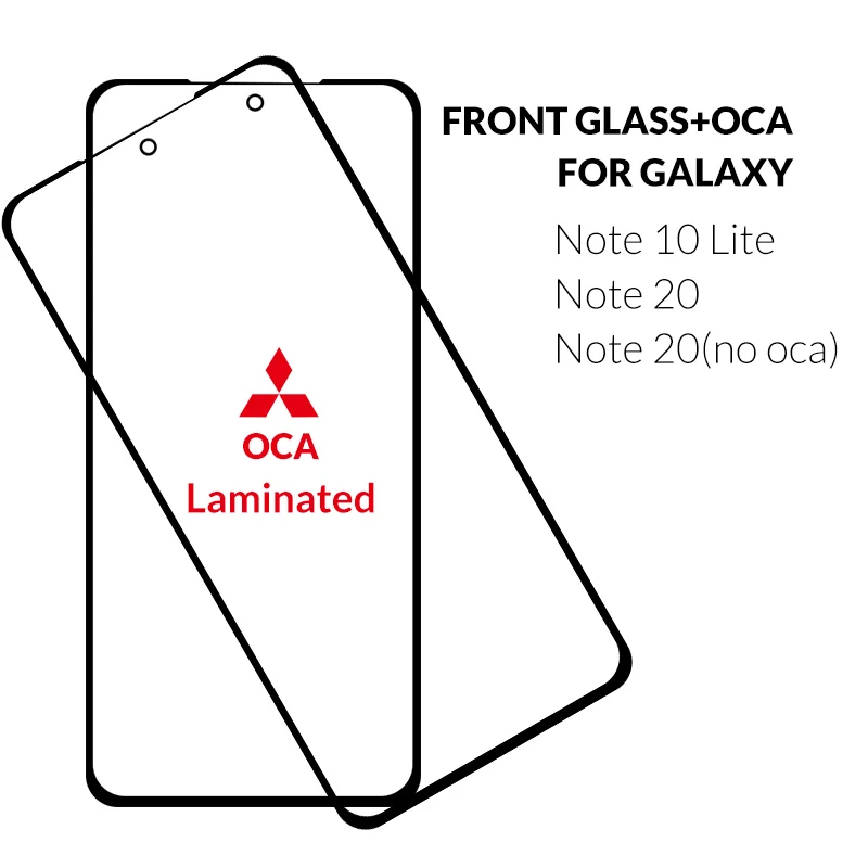 10 Uds pantalla táctil frontal lente exterior de cristal con pegamento OCA para Samsung Galaxy S23 S22 S21 FE Plus S10e S10 NOTA 10 Lite cristal superior - imagen 2
