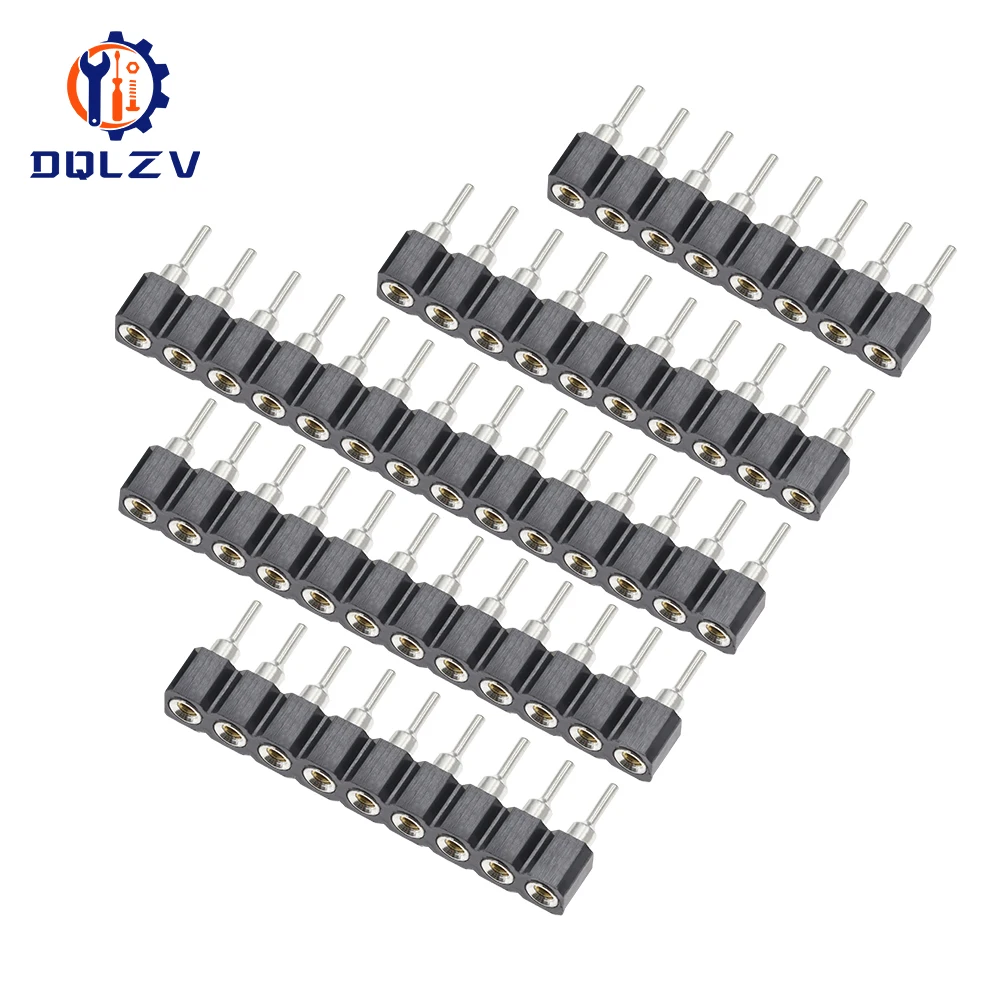 Conector de 2,54 MM de una sola fila hembra SMD aguja recta agujero redondo cabezal de Pin pie de cobre 1*2p 3p 4p 5p 6p 7p 8p 10p 40pin - imagen 5