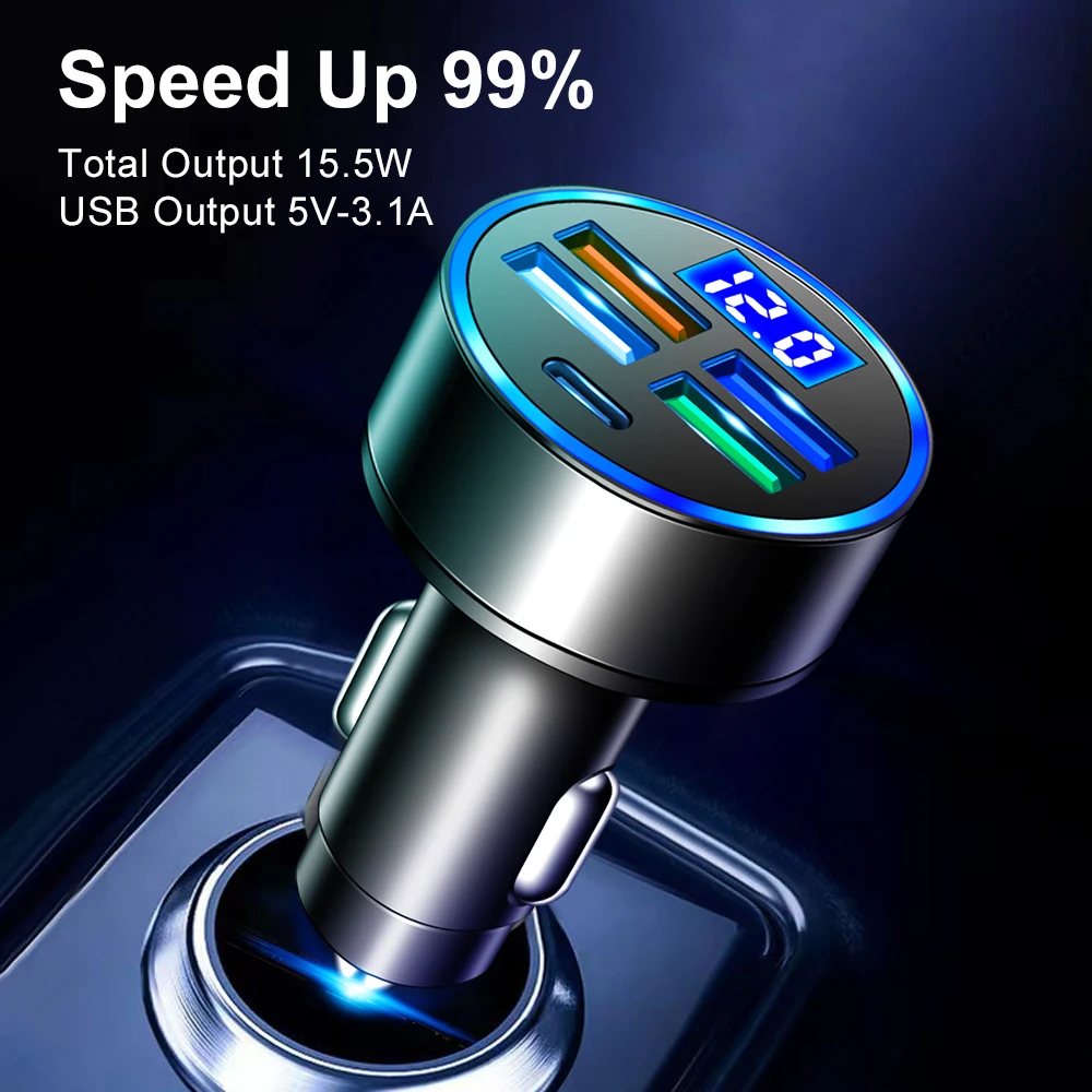 Cargador de coche USB 3.1A, adaptador de teléfono USB tipo C de carga rápida en coche para iPhone 13 Pro Xiaomi Huawei Samsung, cargador rápido - imagen 5
