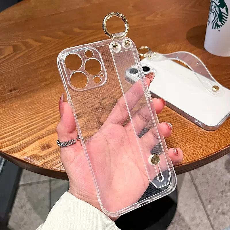 Funda transparente para OnePlus 6, 7, 8, 9, 10, 11 Pro, T, R, RT Pro, soporte para correa de muñeca - imagen 5